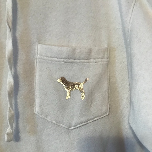 PINK Hoodie Pullover with Sequins - Picture 5 of 6